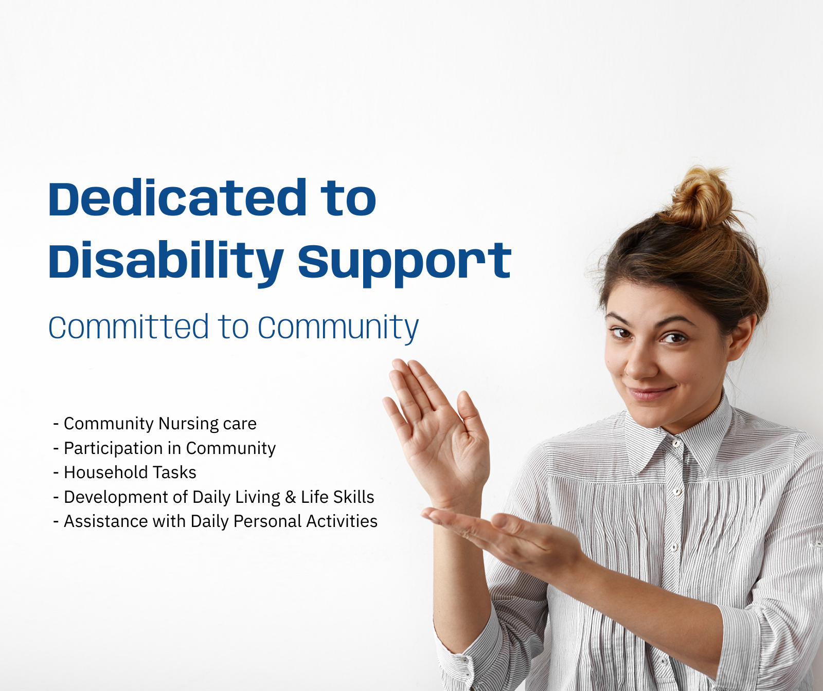 Symbolic image representing dedication to disability support and commitment to the community